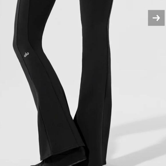Alo Yoga Black Women's High-Waist Zip It Flare Legging Sz M - Picture 16 of 16